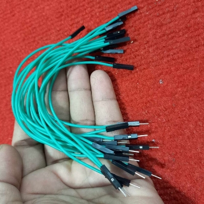 Picture of 10Pcs - Silicone Jumper Wires Male To Female Ribbon Set Connecting Wire 17.5cm Breadboard Friendly Arduino Raspberry PI Electronics Projects Prototyping DIY