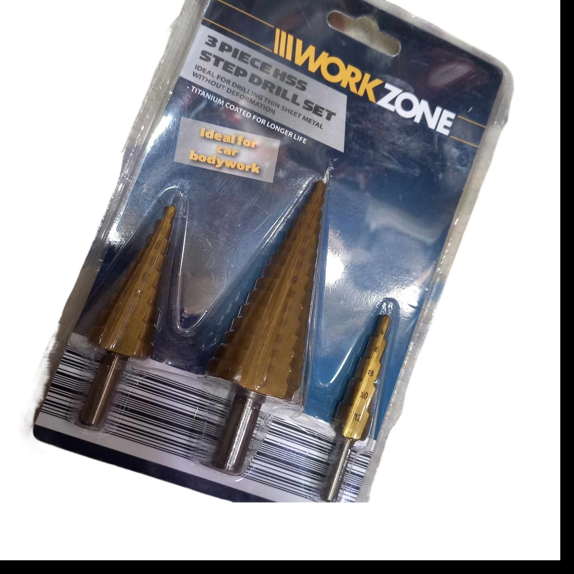 Picture of 3Pcs SET 4-12mm 4-20mm4-32 HSS Drill Bit Titanium Step Cone Drill Bit 1/4″ Inch Hex Shank Drive Wood Drilling