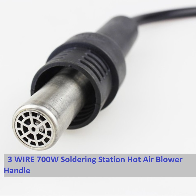 Picture of 3 WIRE 700W Soldering Station Hot Air Blower Handle 3 Wire 700W Hot Air Soldering Machine Heat Desoldering Machine For KADA Rework Soldering Station 850 852D+ SMD Rework Soldering Station