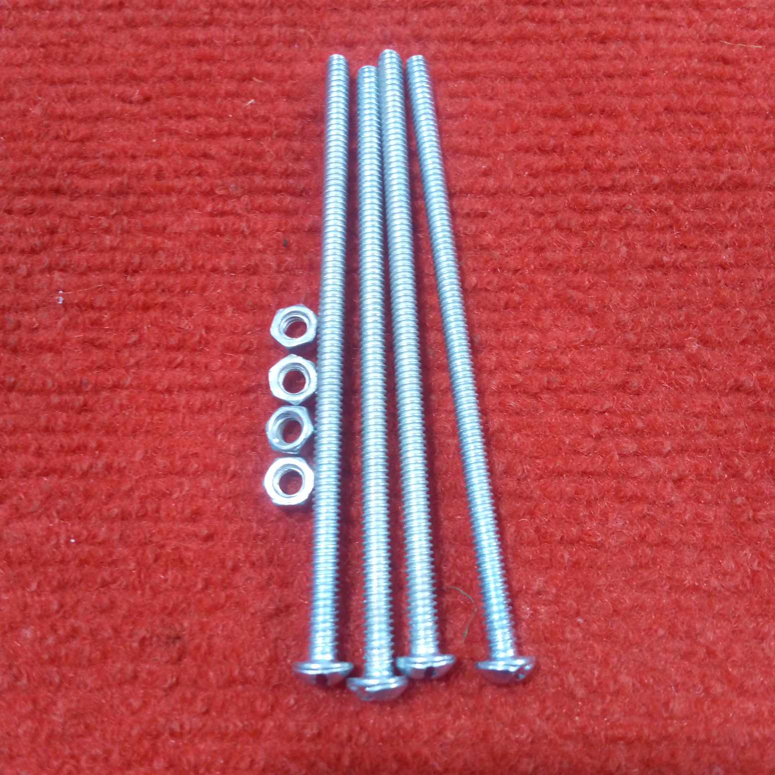 Picture of 4Pcs – Stainless Steel 100x4mm 4″ Inch SS Coating Chipboard Screws Phil-lips Flat Head Self Tapping Cross Hardware Electronic Transformer Screws Tools With Bolt