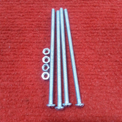 Picture of 4Pcs – Stainless Steel 100x4mm 4″ Inch SS Coating Chipboard Screws Phil-lips Flat Head Self Tapping Cross Hardware Electronic Transformer Screws Tools With Bolt