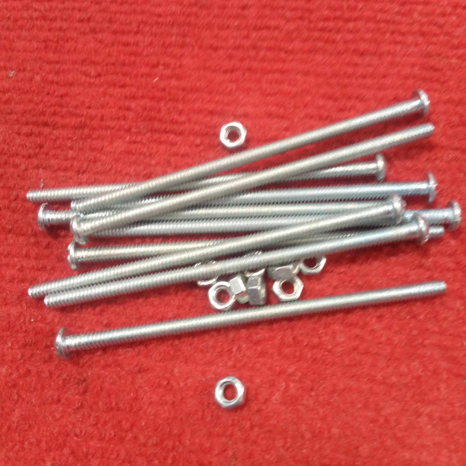 Picture of 4Pcs – Stainless Steel 100x4mm 4″ Inch SS Coating Chipboard Screws Phil-lips Flat Head Self Tapping Cross Hardware Electronic Transformer Screws Tools With Bolt