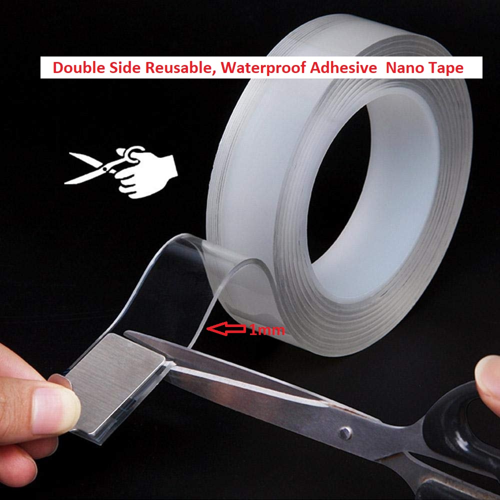 Picture of 18mm Width 1mm Thickness Clear Nano Double Side Reusable, Waterproof Adhesive Tape 3M- Nano tape