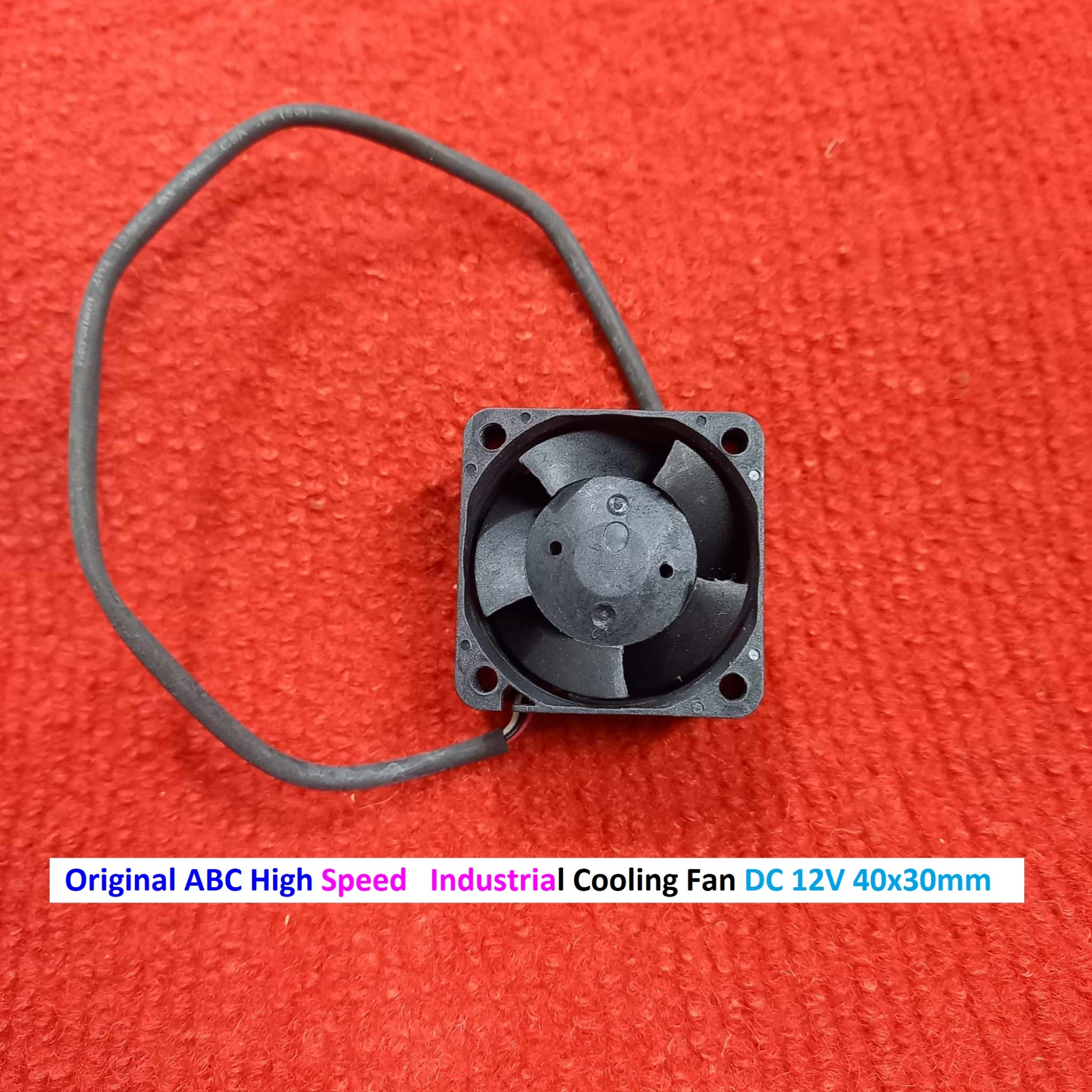 Picture of Original ABC High Speed  4 Wire Industrial Cooling Fan DC 12V 40x30mm Brushless Heatsink Cooler Cooling Radiator Heat Dissipation Fan With Cable For Heat Controller 3D Printer CNC Machine
