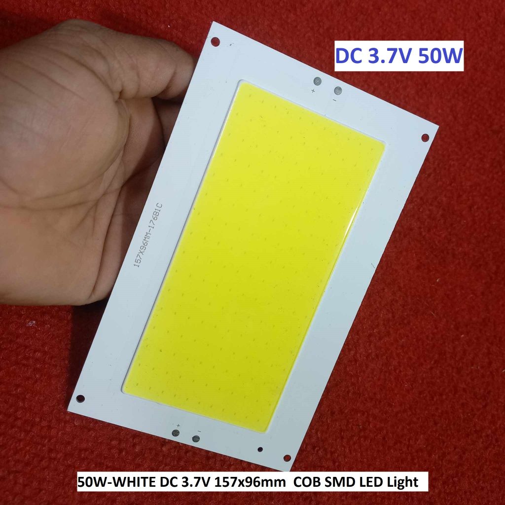 Picture of 50W COB WHITE Color 50W 3.7V Size 157x96mm COB SMD LED Light Chip White COB LED Light Bulbs