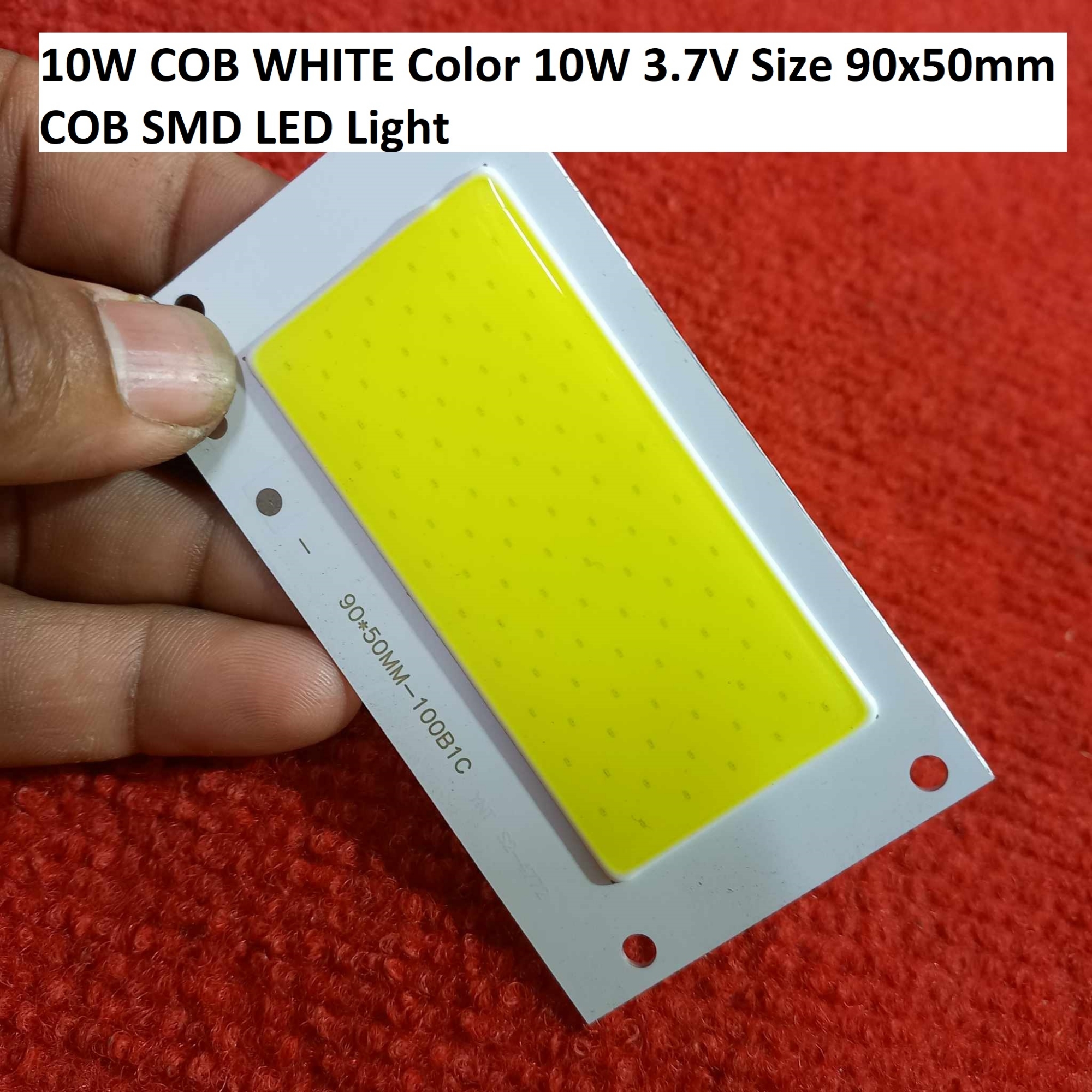 Picture of DC 3.7V 10W COB WHITE Color 10W 3.7V Size 90x50mm COB SMD LED Light Chip White COB LED Light Bulbs