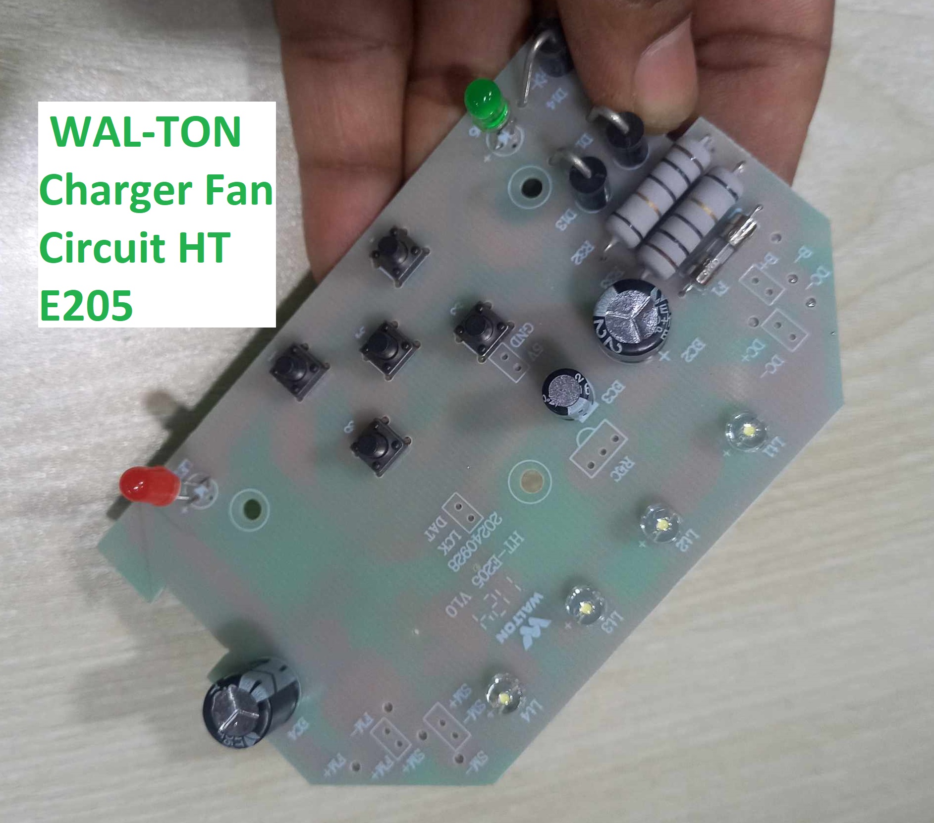 Picture of WAL-TON Charger Fan Circuit HT E205 AC DC Fan Circuit Charger Circuit Charging Control Fan  Rechargeable Fan Circuit For Wal-ton