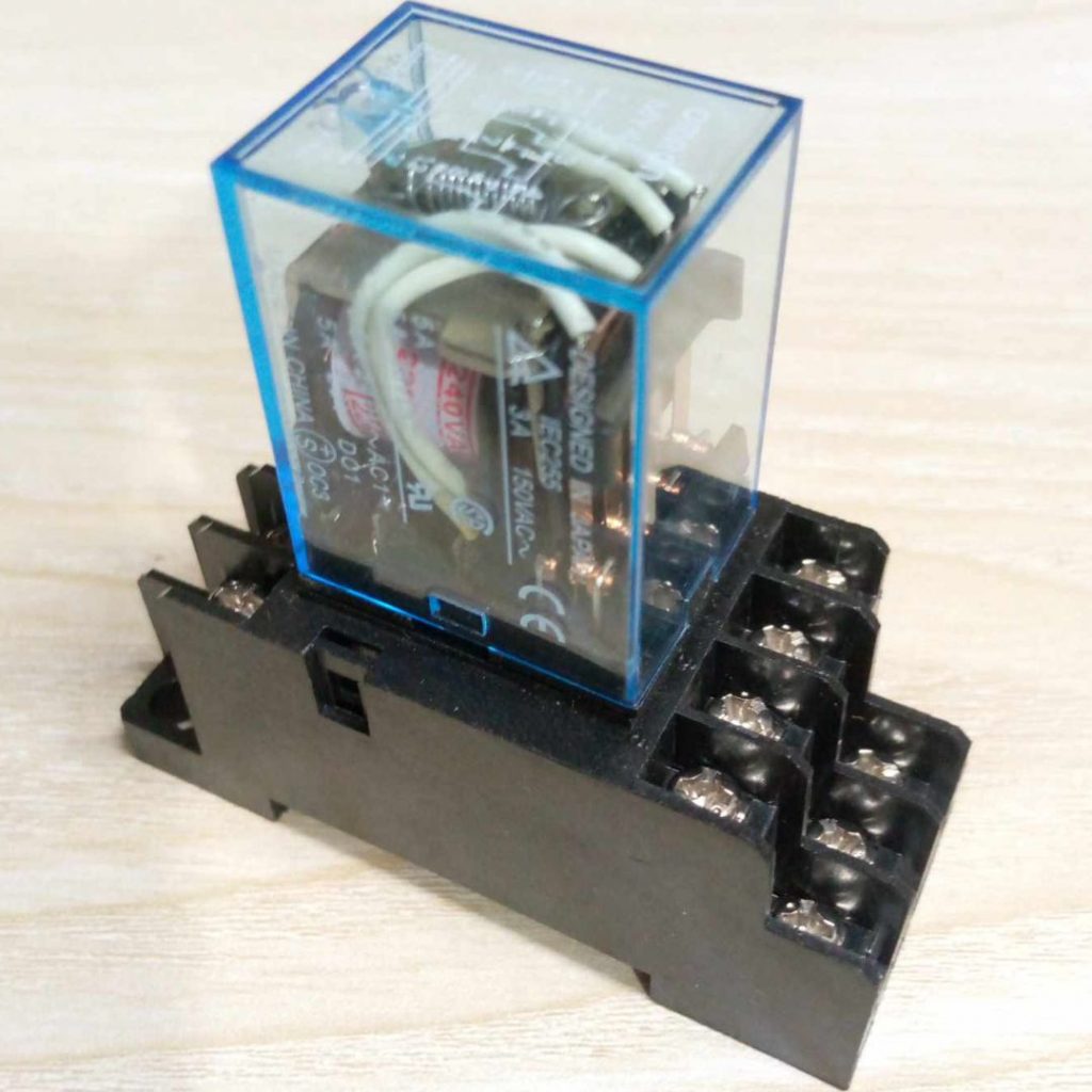 Picture of AC 220V 14-Pin Electromagnetic Relay with PTF14A Socket Base