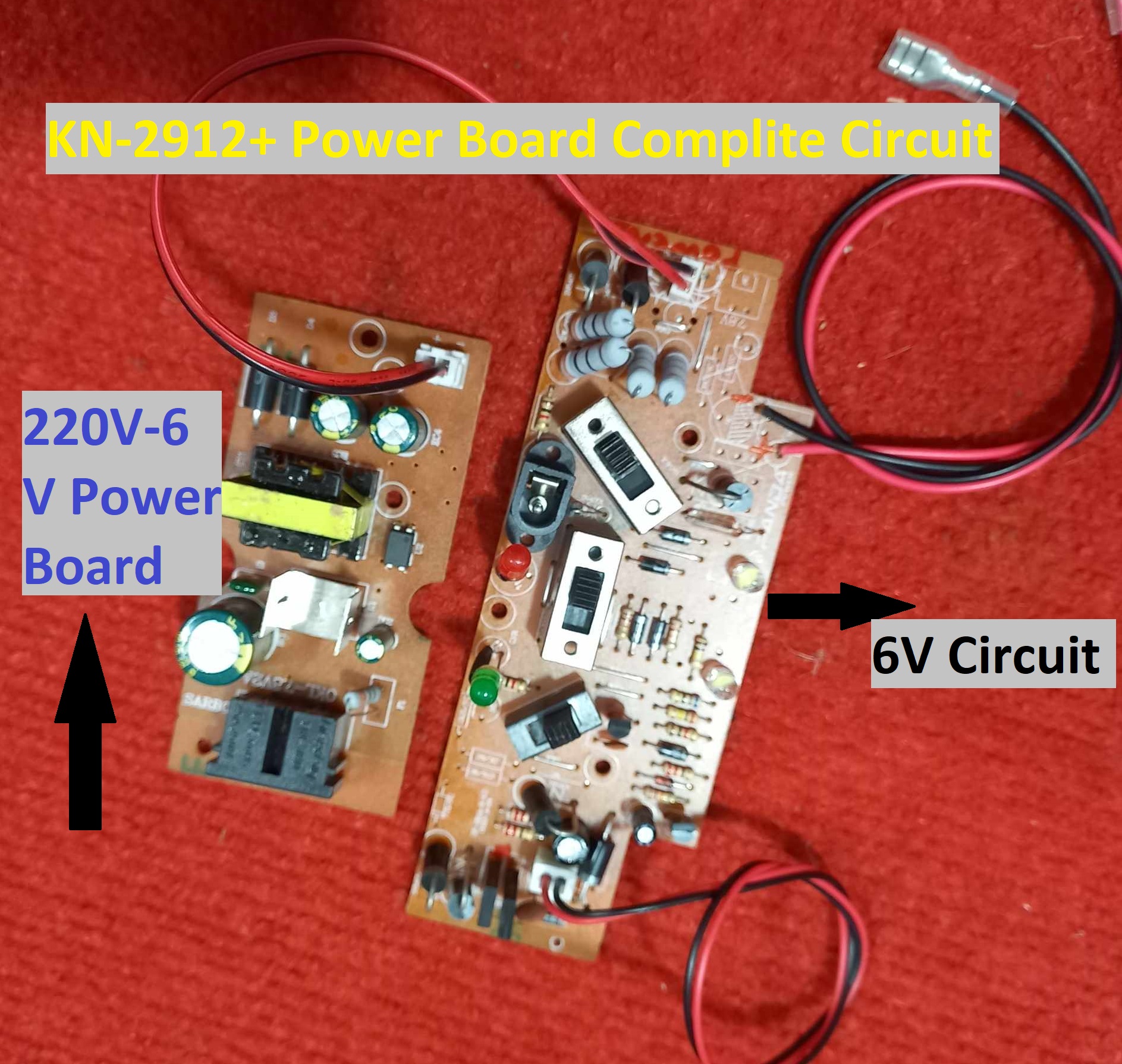 Picture of KN-2912  Charger FAN Circuit With Power Board DC 6V Light Fan Charger Circuit Charging Control Fan Circuit Board For AC DC Charger Fans
