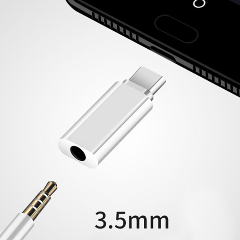 Picture of Portable USB Type C Male To 3.5mm Female Headphone  Converter  Jack Audio Adapter