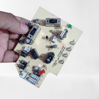 Picture of KN‑5912 12V Charger Fan Circuit Board | AC‑DC Rechargeable Fan Light Control PCB Module | Mini Fan Repair Adapters