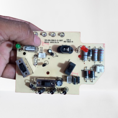 Picture of KN‑5912 12V Charger Fan Circuit Board | AC‑DC Rechargeable Fan Light Control PCB Module | Mini Fan Repair Adapters