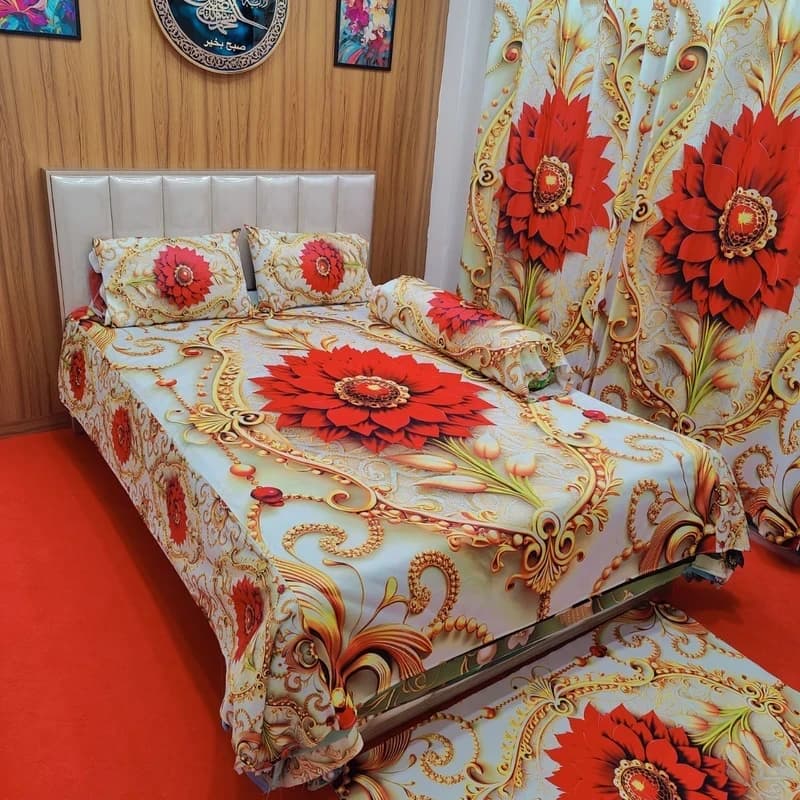 Picture of Water Proof China Premium 3D Design Bed Sheet - 1452