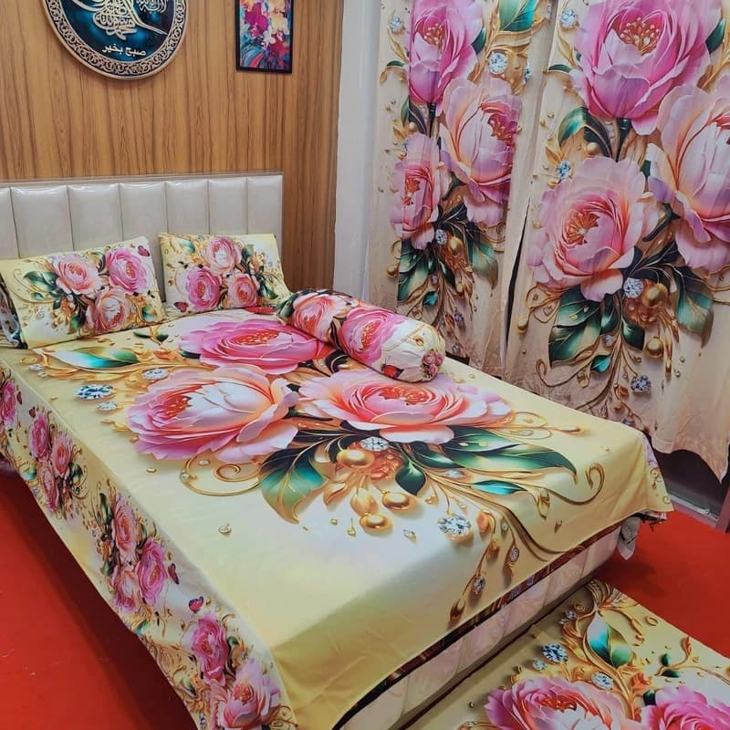 Picture of Water Proof China Premium 3D Design Bed Sheet - 1453