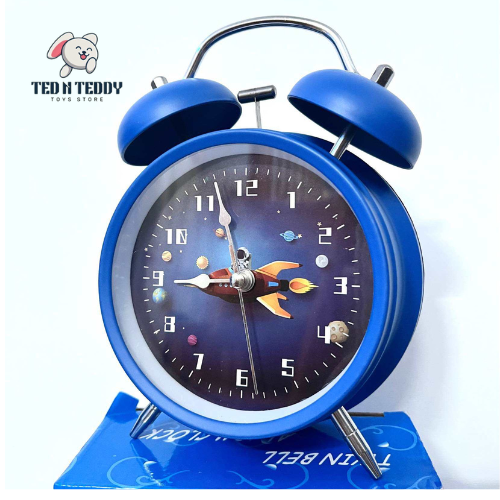 Picture of Alarm Clocks Astronaut Alarm Clock Bedside Desktop Clocks Wake Up Clock Portable Kids Table Clock Home Decoration Kids Alarm Clocks(Blue-2)