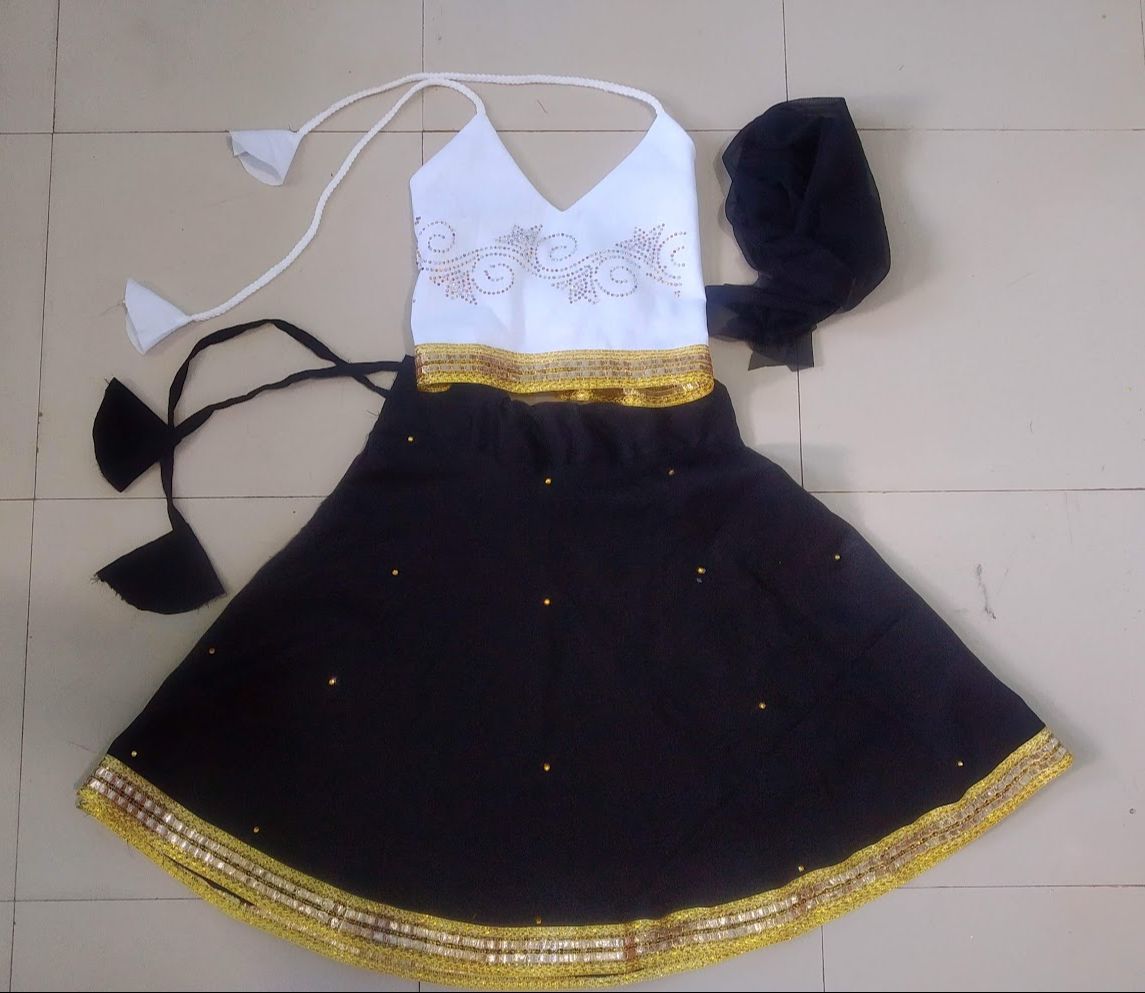 Picture of Western 2 pieces stylish skirt set for baby girls party dress 0-7 years