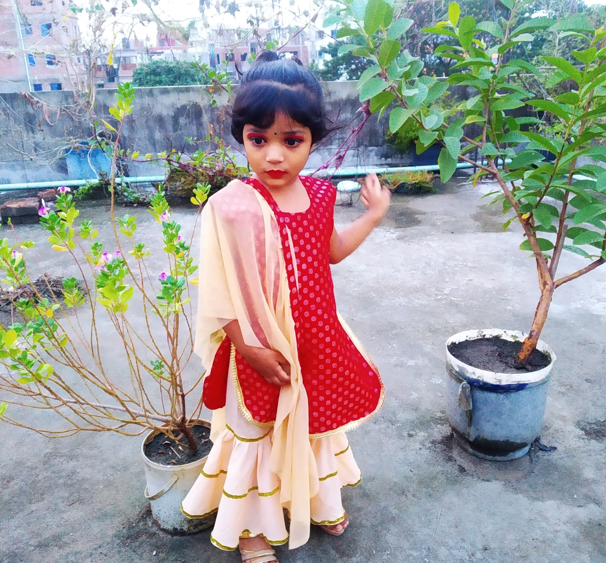 Picture of Sharara party and weeding dress for little baby girl