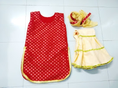 Picture of Sharara party and weeding dress for little baby girl