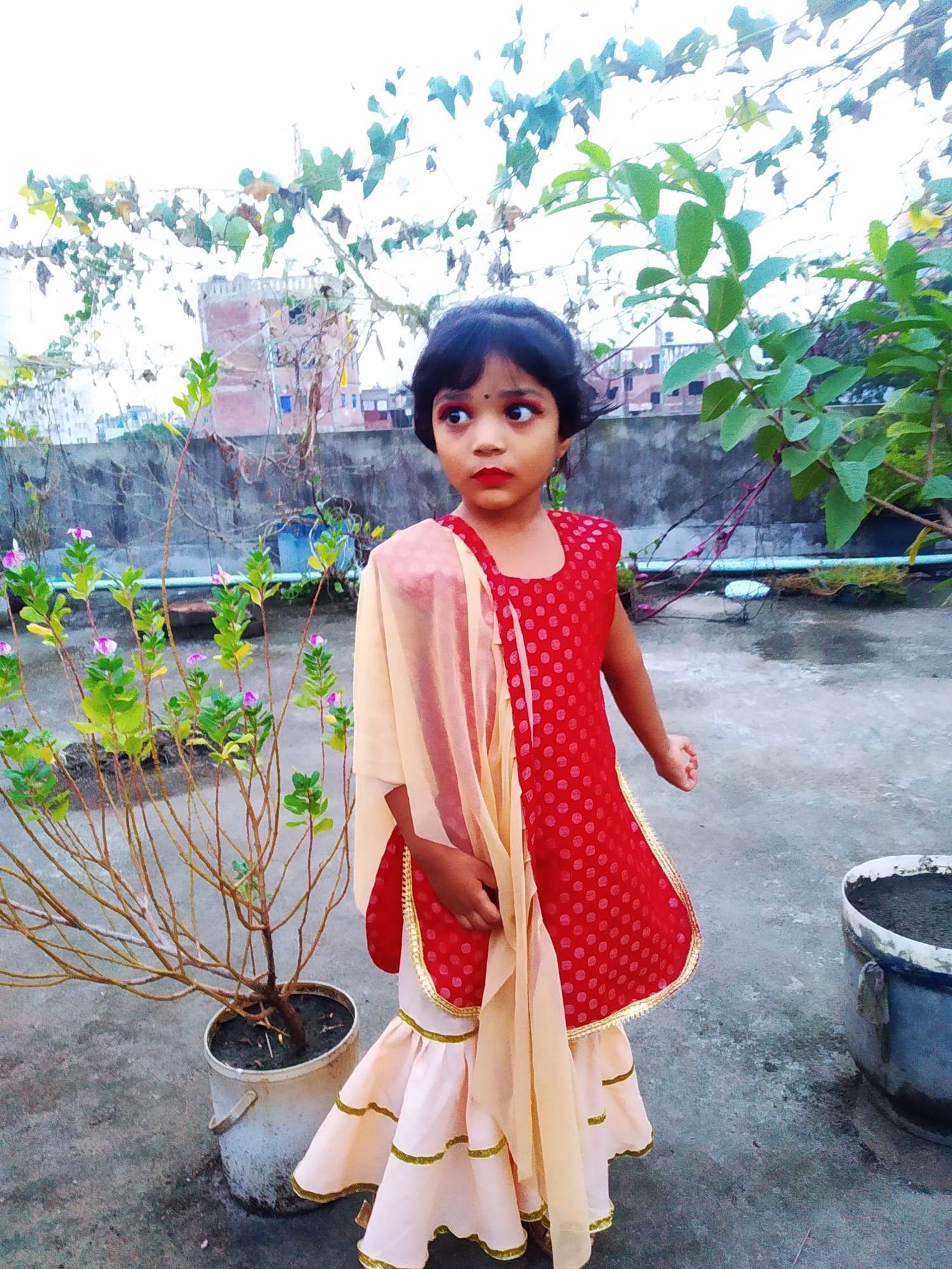 Picture of Sharara party and weeding dress for little baby girl