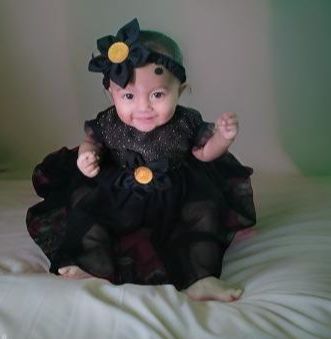 Picture of Round Neck party dress for 0-12  years Baby Girls