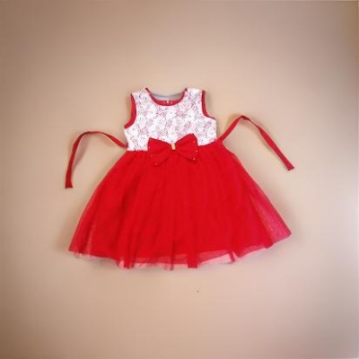 Picture of baby girl red colour party dress for all season 0-12 years girls