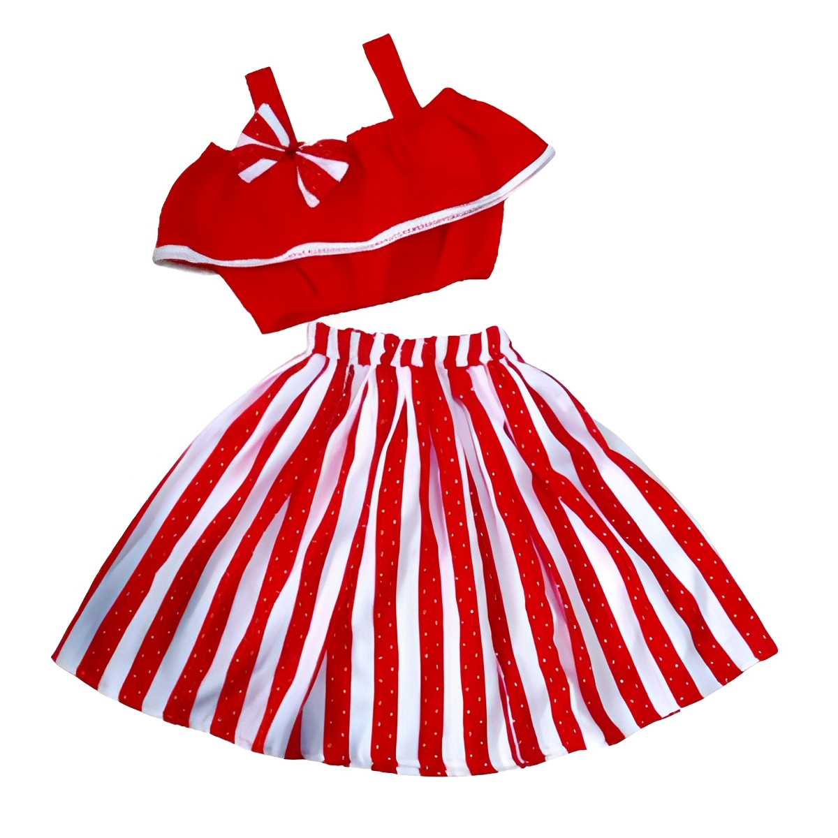 Picture of Handmade Baby girls Fashionable beautiful 2 piece skirts set for 1-12 years babies