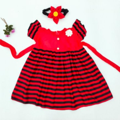 Picture of HOME made Baby girls Fashionable beautiful dress for  all season 1 2 3 4 5 6 7