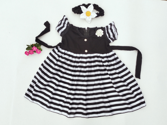 Picture of HOME made Baby girls Fashionable beautiful dress for  all season 1 2 3 4 5 6 7