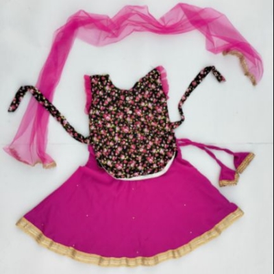 Picture of Handmade Baby girls Fashionable beautiful 3 piece skirts set for 1-7 years babies