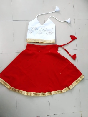 Picture of Handmade Baby girls Fashionable beautiful 2 piece skirts set for 0-3 years babies