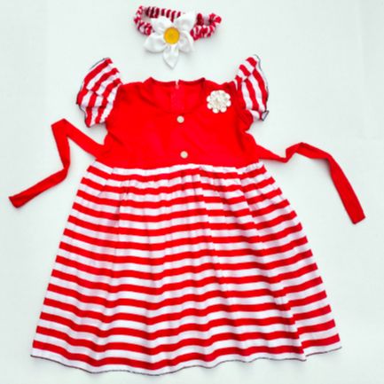 Picture of HOME made Baby girls Fashionable beautiful dress for  all season 0-3 years