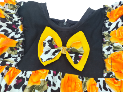 Picture of Rose Print cotton Dress for 0 to 7 Years Baby girls