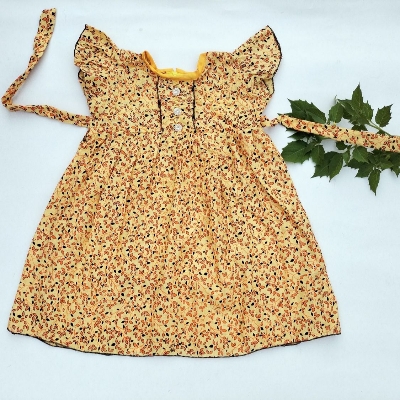 Picture of Baby girls fashionable beautiful 100% cotton dress for  all season 0-4 years