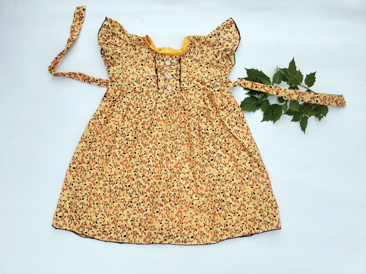 Picture of Baby girls fashionable beautiful 100% cotton dress for  all season 0-4 years