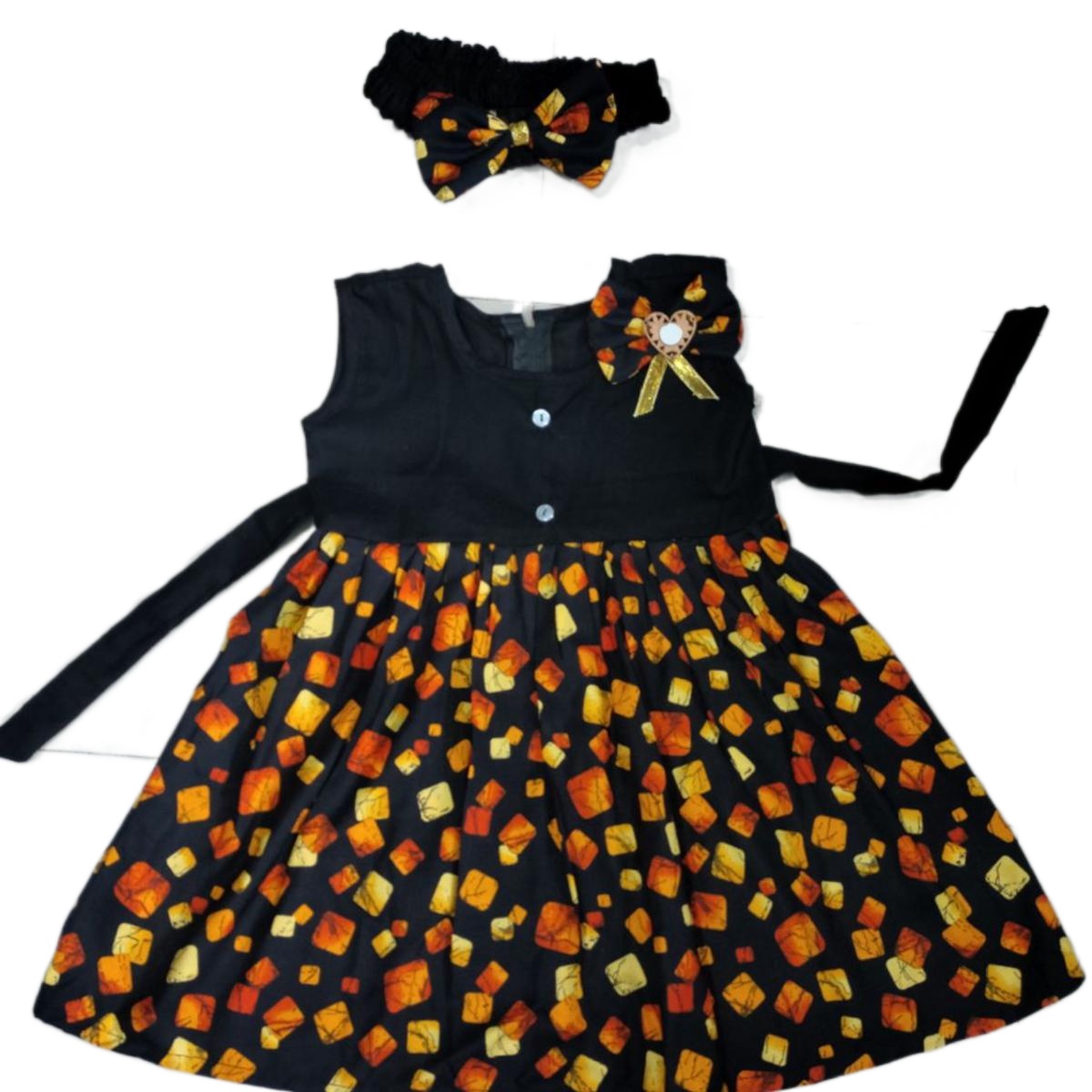 Picture of Trendsetter - Fashion Innovator - Upscale Need - Rose Print Dress for Baby girls 0-3 years - Sensible - Must Have - Understated Sophistication