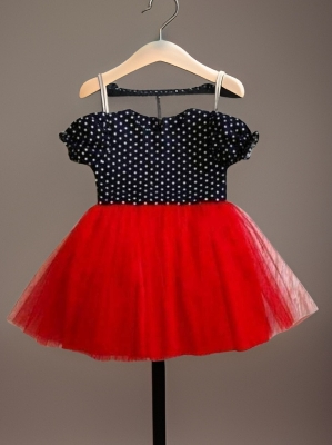 Picture of Baby girls fashionable beautiful party dress for 0 to 7 years babies