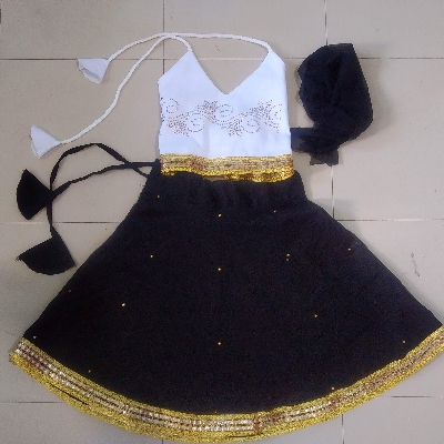 Picture of Western stylish skrit for baby girls party dress skart+top+orna 0-3 YEARS Girls