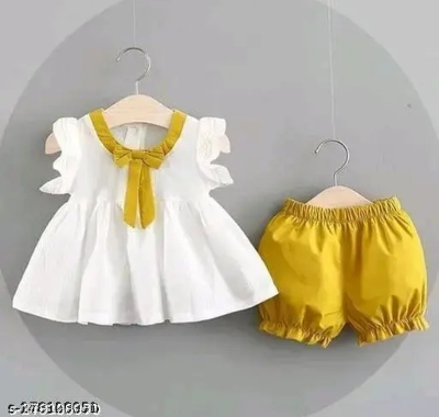 Picture of New Baby Girls Fashionable Premium Quality Beautiful Party Dress With HAIR BAND One Piece Baby Dress for 1-4