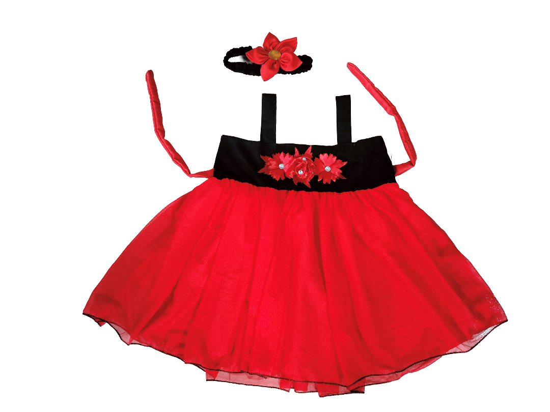 Picture of Baby Girls Fashionable Beautiful  handmade Dress For 0-5 Years Babies