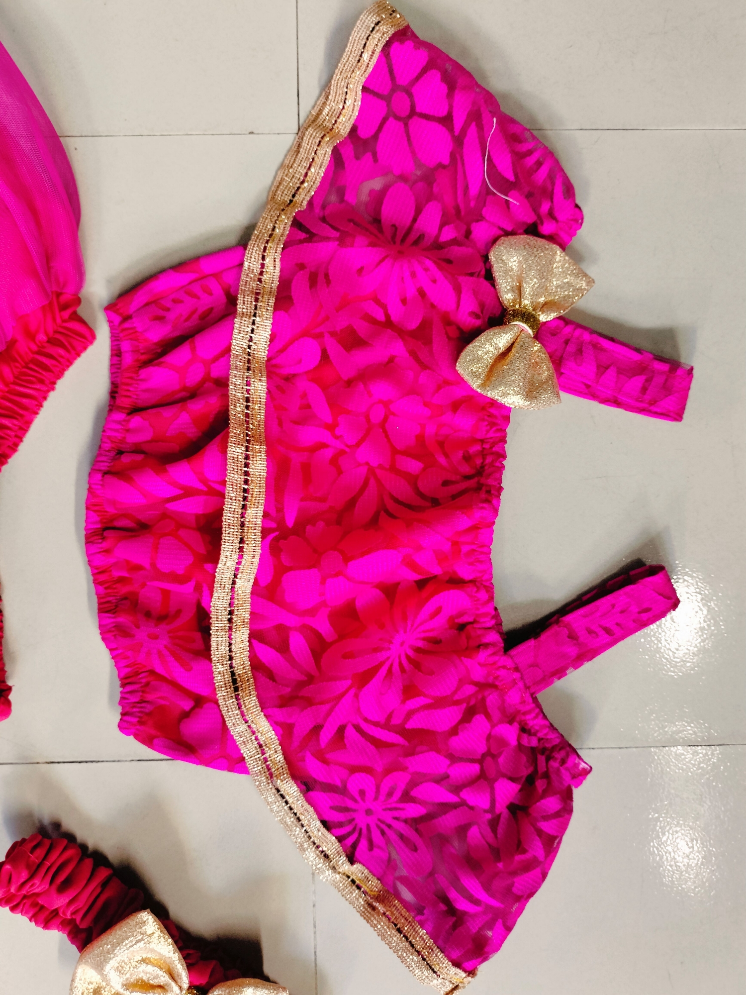 Picture of New Baby Girls Fashionable Premium Quality Beautiful Party Dress With HAIR BAND One Piece Baby Dress for 1-7