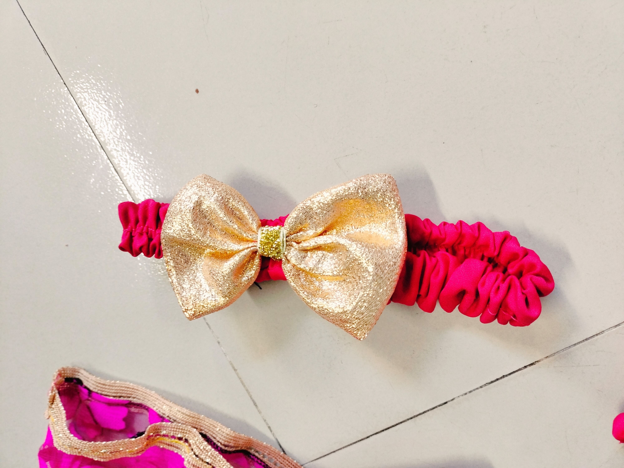 Picture of New Baby Girls Fashionable Premium Quality Beautiful Party Dress With HAIR BAND One Piece Baby Dress for 1-7