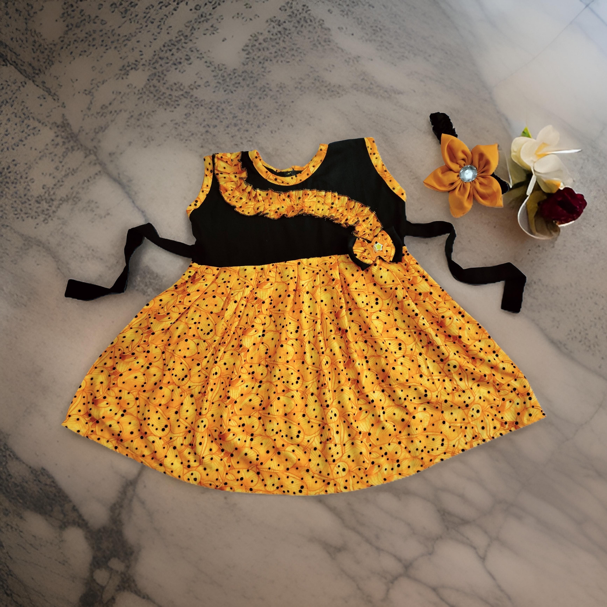 Picture of Baby girls Fashionable beautiful dress for 0-12 years babies