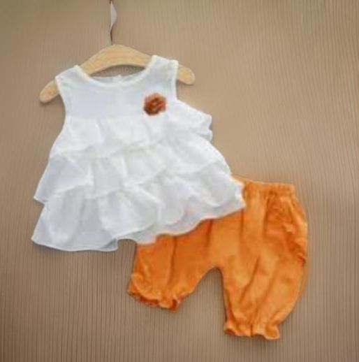 Picture of New Baby Girls Fashionable Premium Quality Beautiful Party Dress With HAIR BAND One Piece Baby Dress for 1-5
