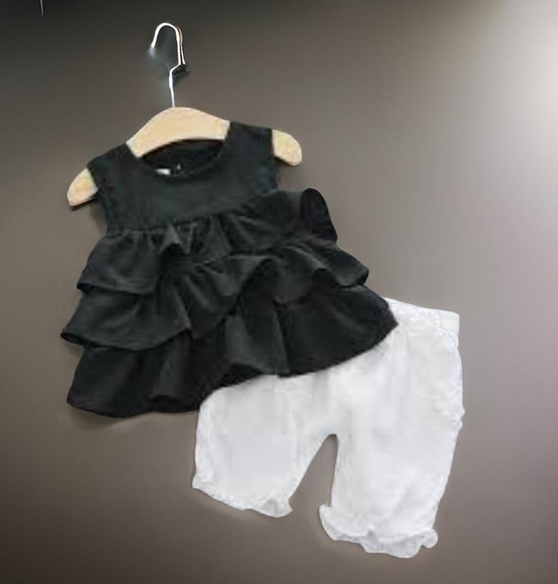 Picture of New Baby Girls Fashionable Premium Quality Beautiful Party Dress With HAIR BAND One Piece Baby Dress for 1-5