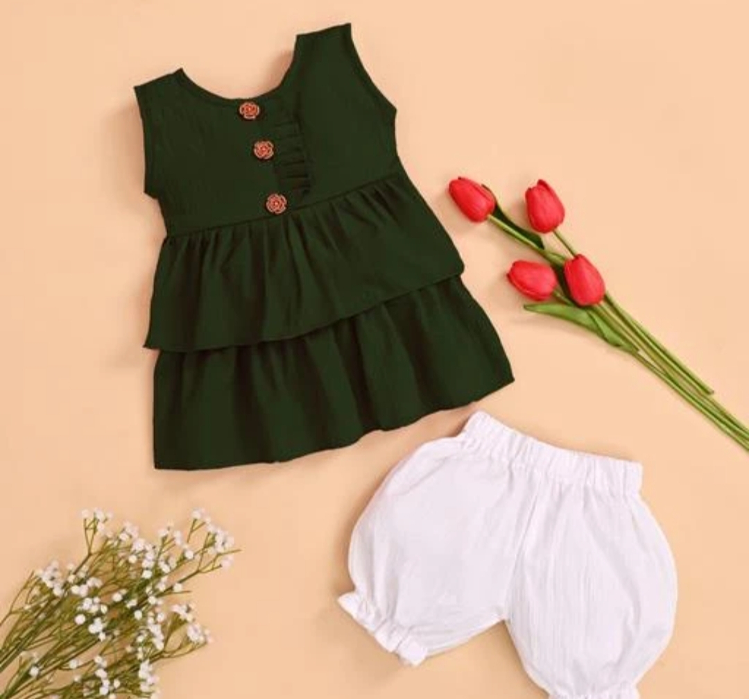 Picture of Baby girls best fashionable beautiful and nice cotton dress for 0-5 years babies