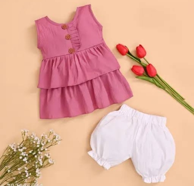 Picture of Baby girls best fashionable beautiful and nice cotton dress for 0-5 years babies