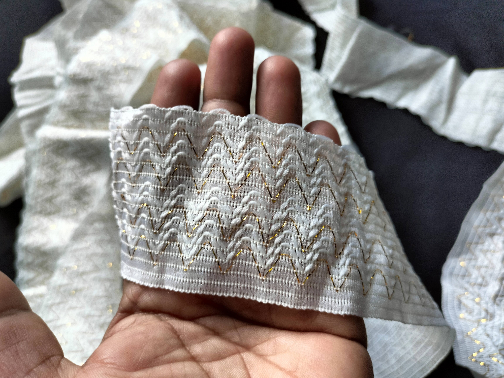 Picture of 20 yards Narrow Lace Ribbon Trim Craft Wedding Party Gift