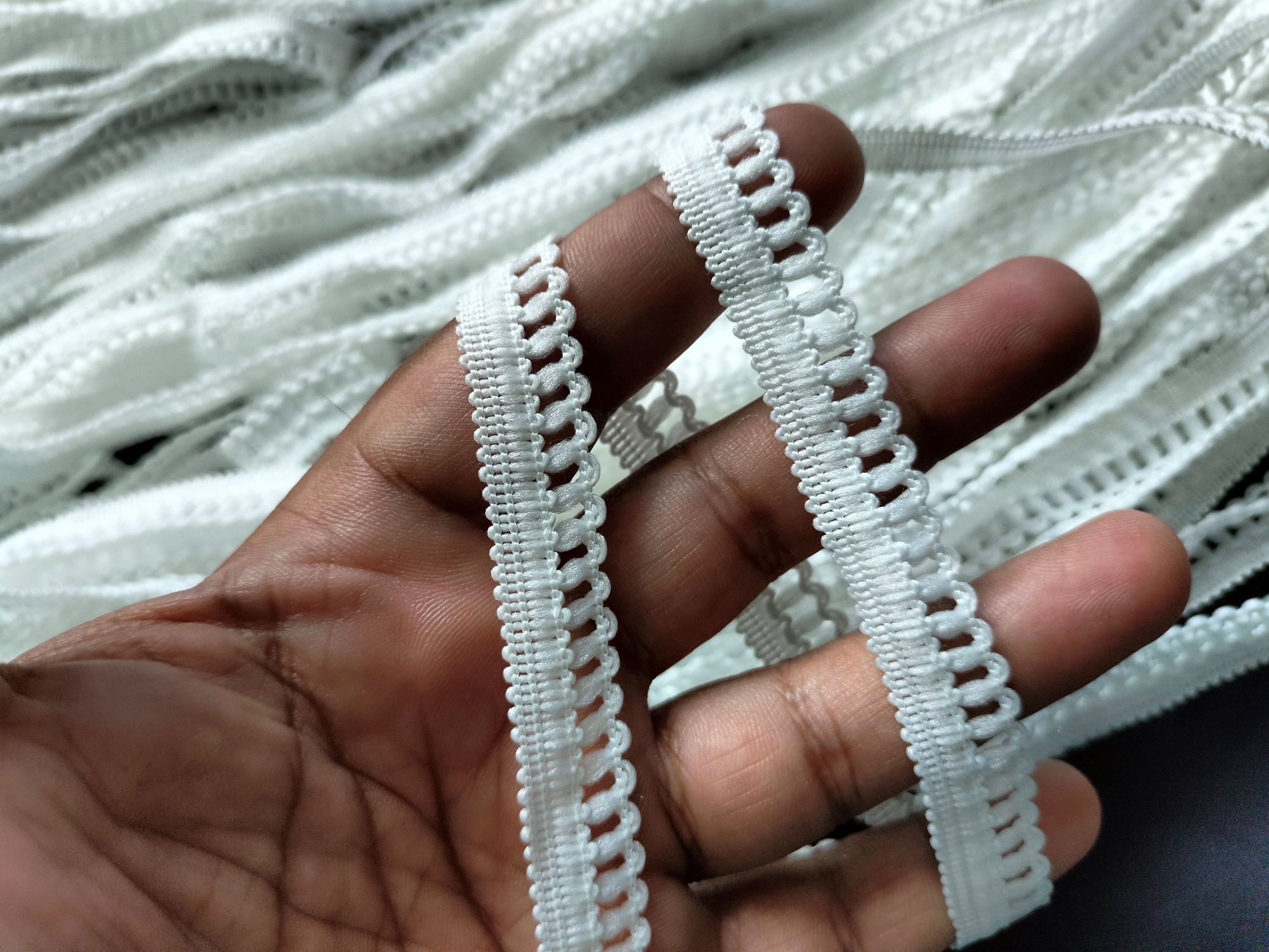 Picture of 80 Yard white  colour cotton lace