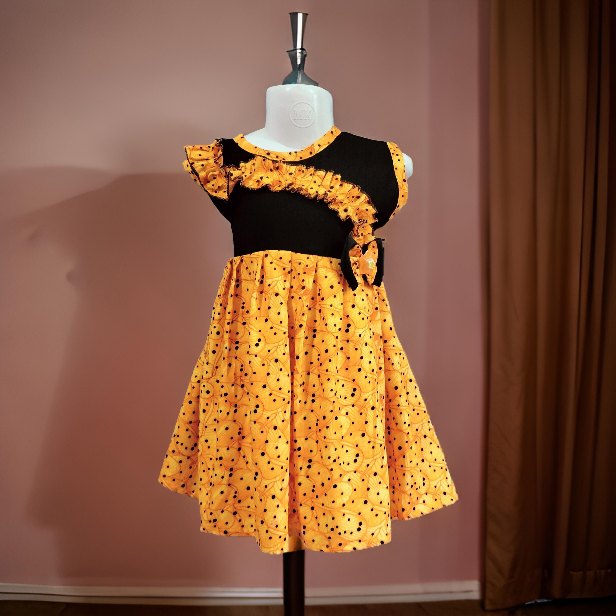 Picture of Baby girls Fashionable beautiful COPTTON dress for 0-10 years babies