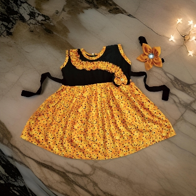 Picture of Baby girls Fashionable beautiful COPTTON dress for 0-10 years babies